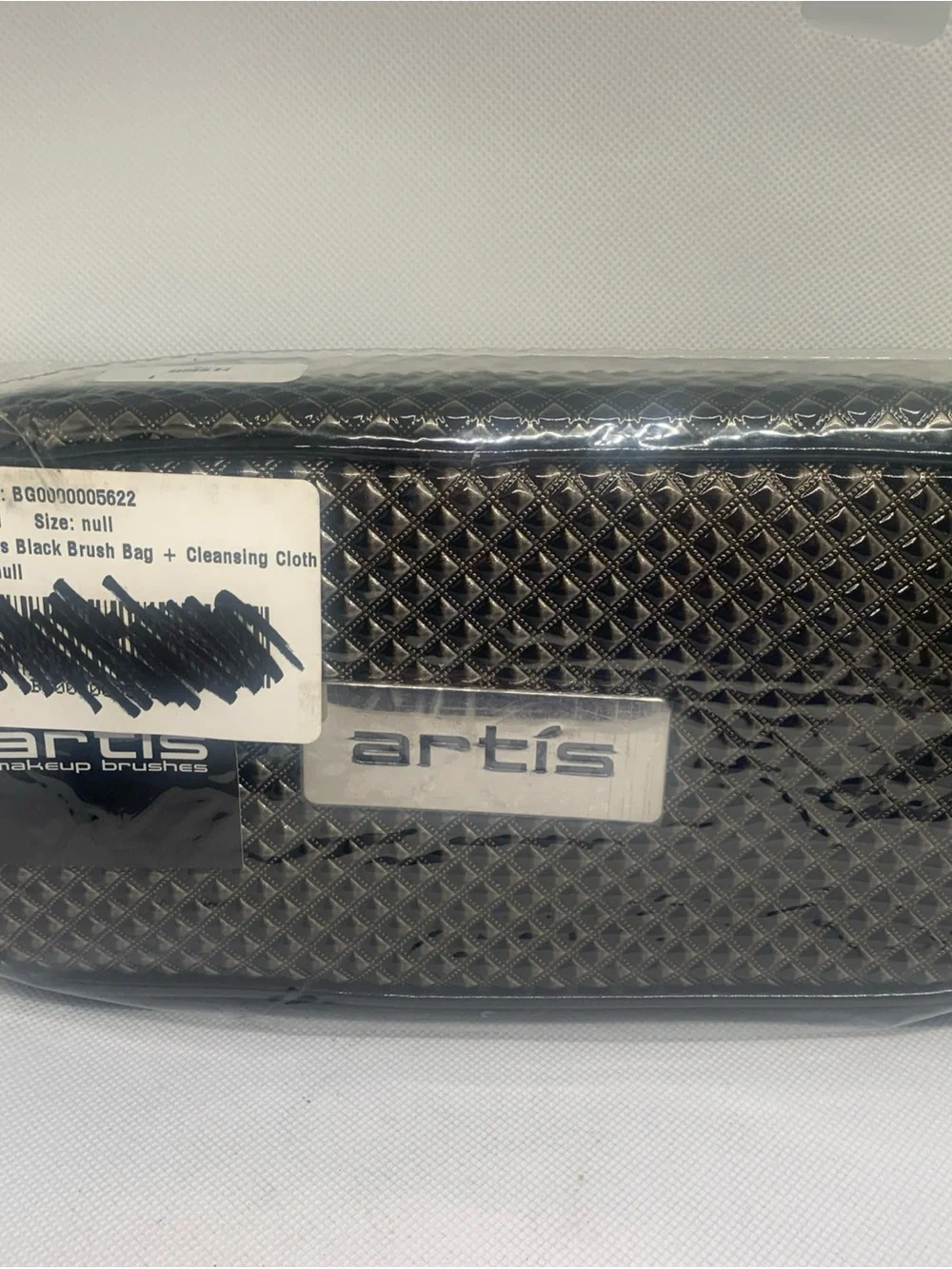 artis Black Brush Bag And Cleansing Cloth New & Sealed